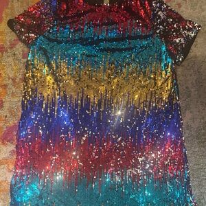 Multicolor Sequin Dress